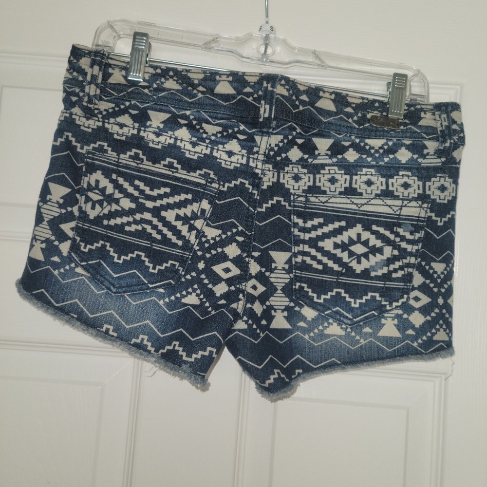Tribal Print Jean shorts